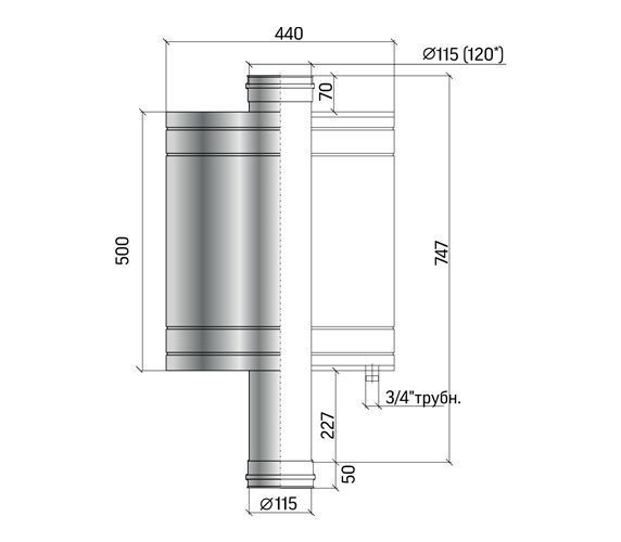 бак печной 55, 430-0.8 мм, 115/d115 (к) картинка анонса te-plo.ru